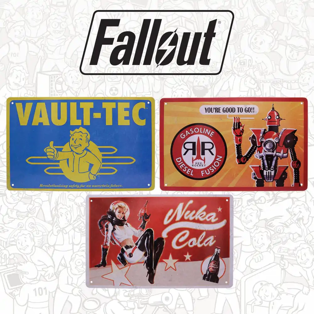 Fallout plechové cedule 3 kusy Brands fotografii produktu