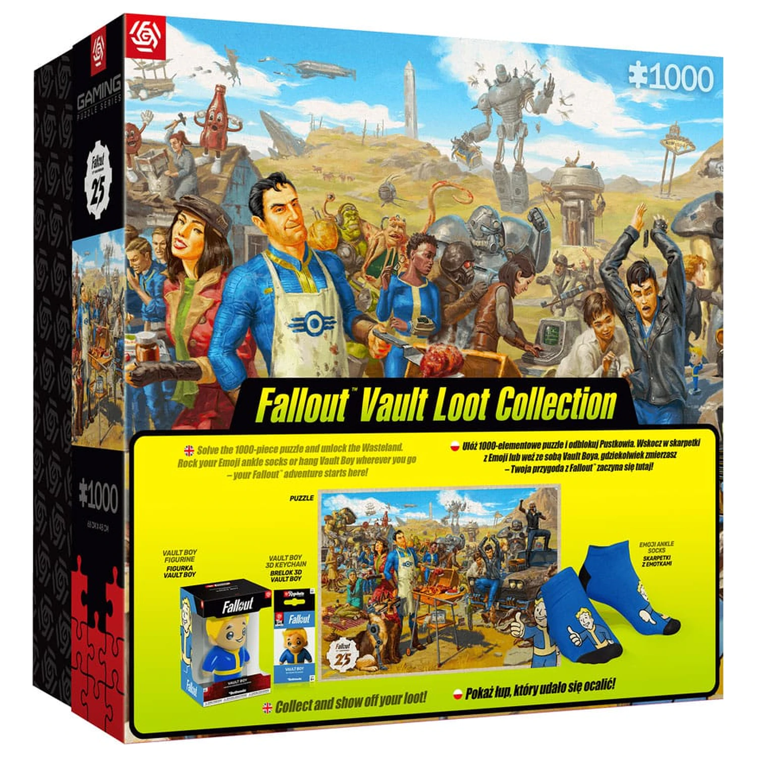 Fallout dárková sada Fallout Vault Loot Collection (Puzzle, ponožky, figurka a klíčenka) fotografii produktu