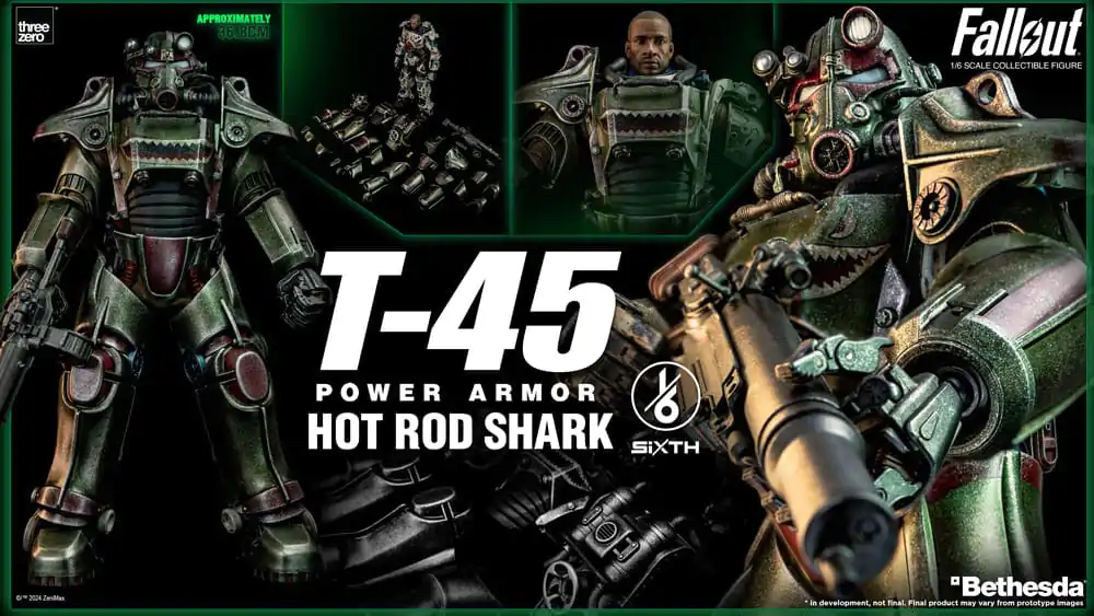 Fallout FigZero Akční figurka 1/6 T-45 Hot Rod Shark Power Armor 37 cm fotografii produktu