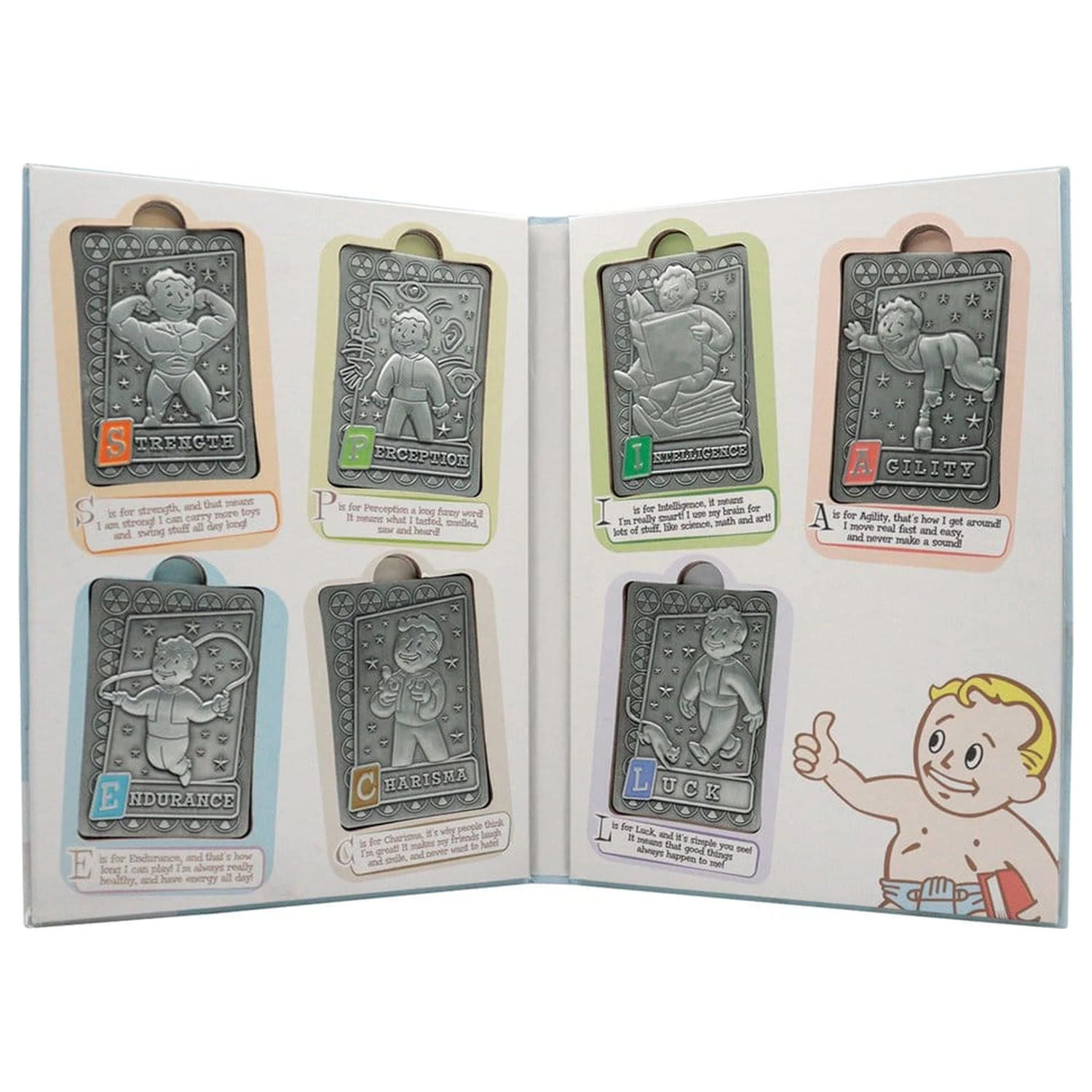 Fallout Ingots s albem S.P.E.C.I.A.L. Perk Card sběratelské album fotografii produktu