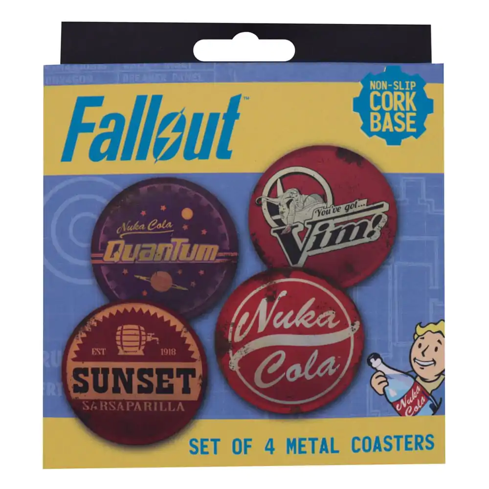 Fallout tácky, balení 4 kovových podtácků na nápoje fotografii produktu