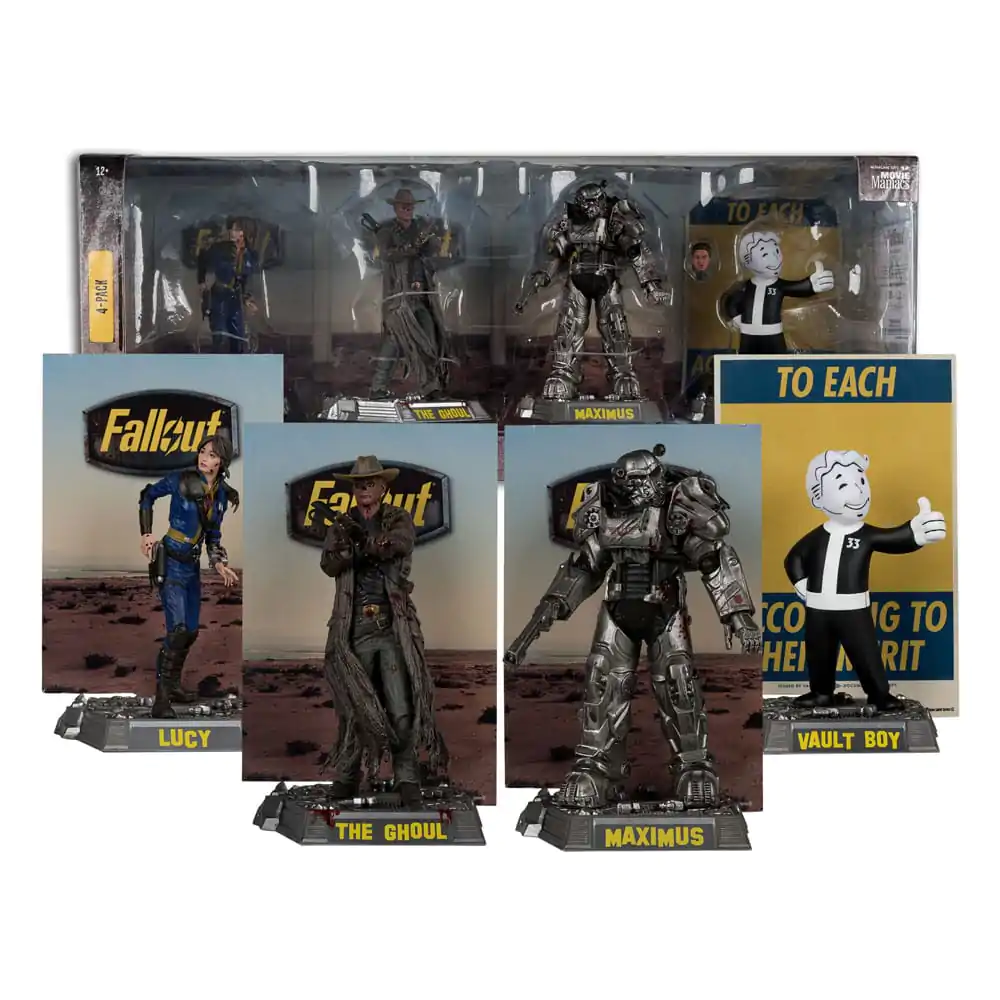 Fallout Movie Maniacs PVC Soška 4-Pack Lucy, Maximus, The Ghoul & Vault Boy 15 cm fotografii produktu