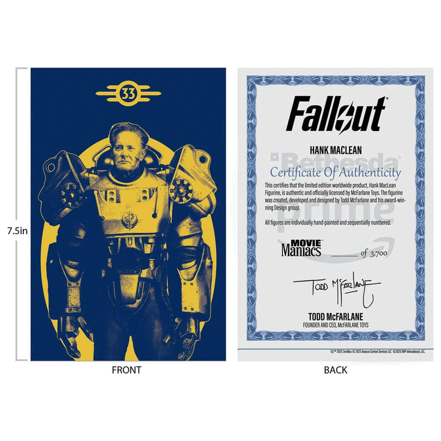 Fallout Movie Maniacs akční figurka Hank Maclean (Season 2) (Red Platinum Edition) 17 cm fotografii produktu