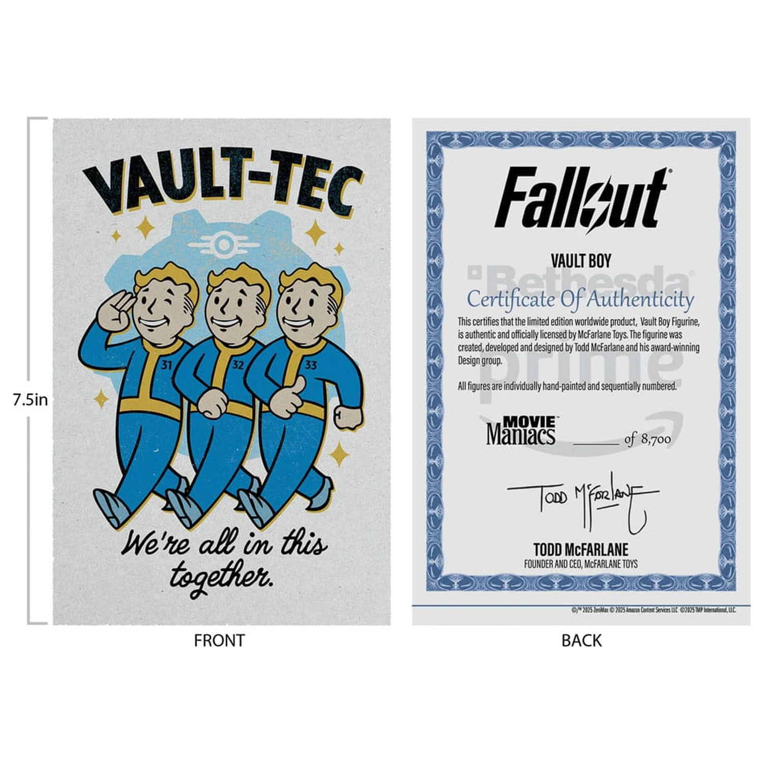 Fallout Movie Maniacs akční figurka Vault Boy Version 1 14 cm fotografii produktu
