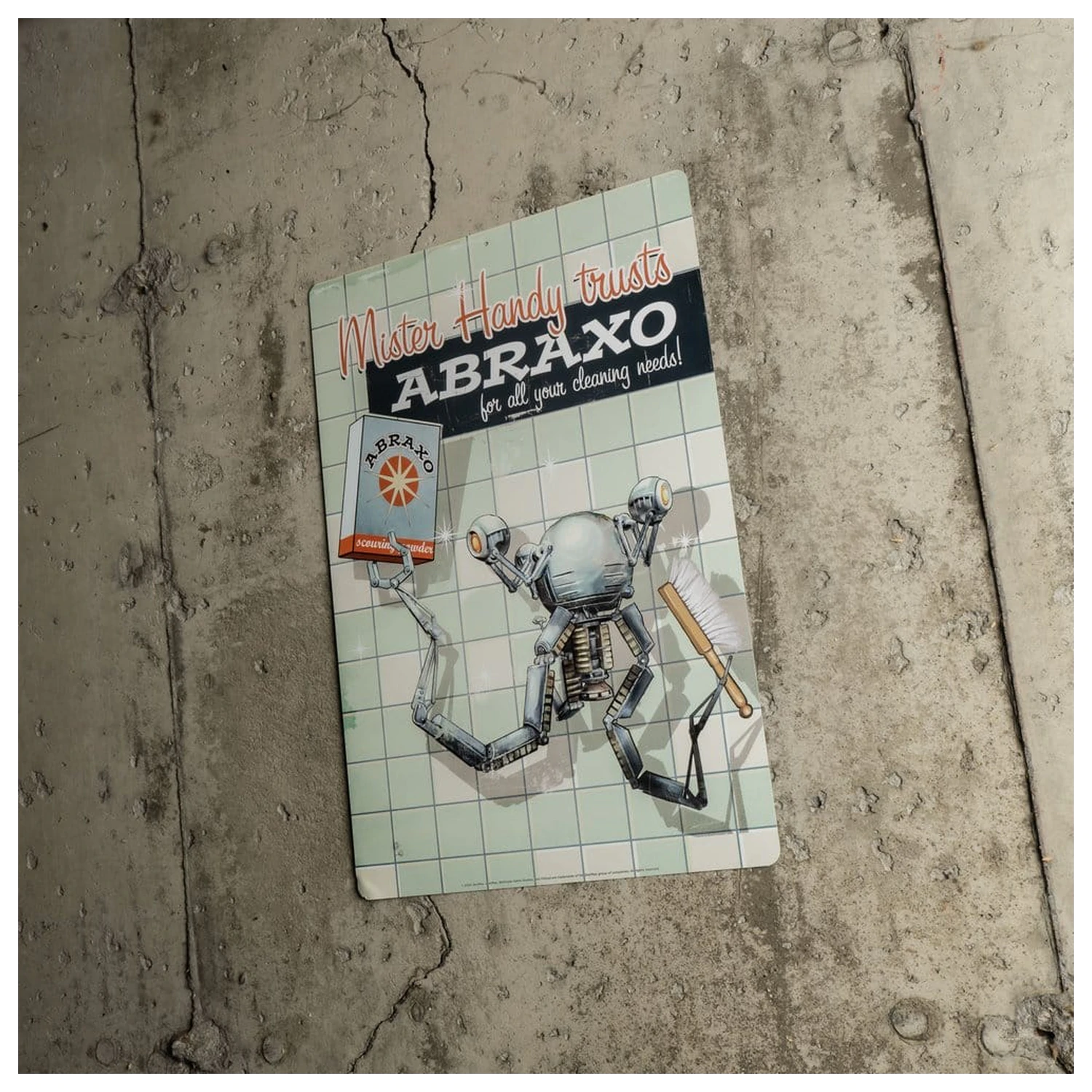 Fallout Kovová cedule Mr. Handy fotografii produktu