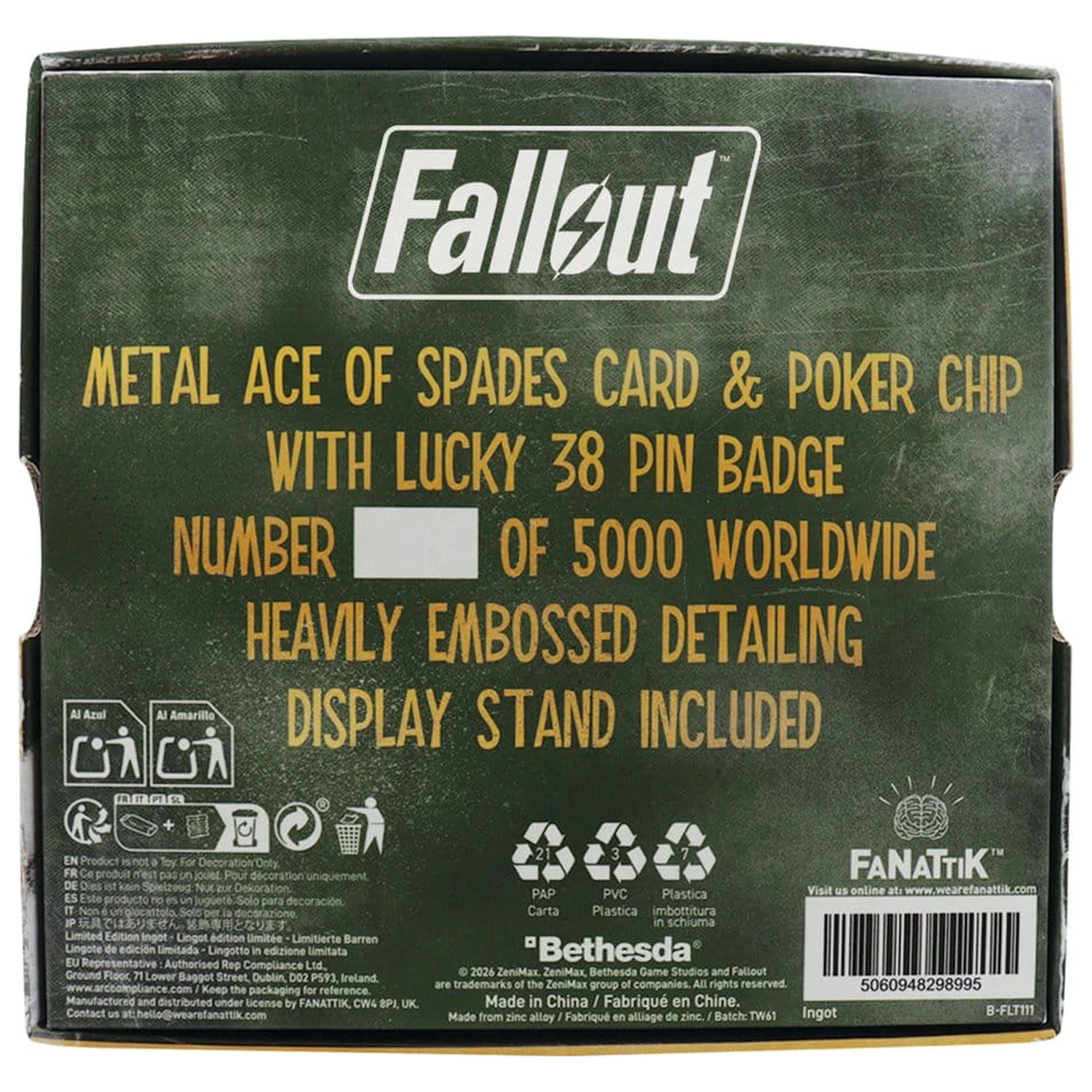 Fallout: New Vegas replika Lucky 38 imitace zlaté kasino sady limitované edice fotografii produktu