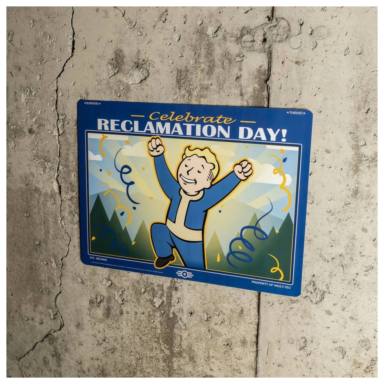 Fallout Kovová cedule Reclamation Day fotografii produktu