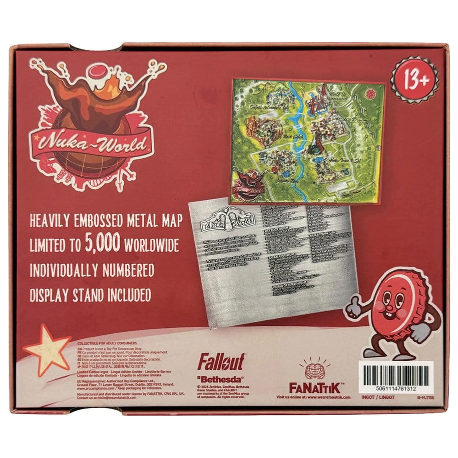 Fallout Replika Kovová Mapa Nuka-World Limitovaná Edice 16 x 13 cm fotografii produktu
