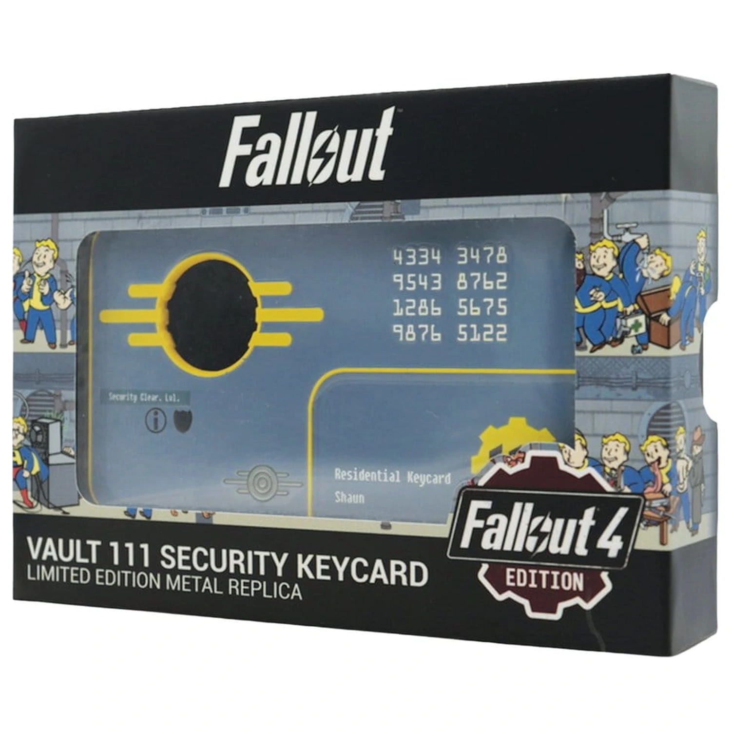 Fallout replika bezpečnostní klíčové karty Vault 111 limitovaná edice 11 cm fotografii produktu