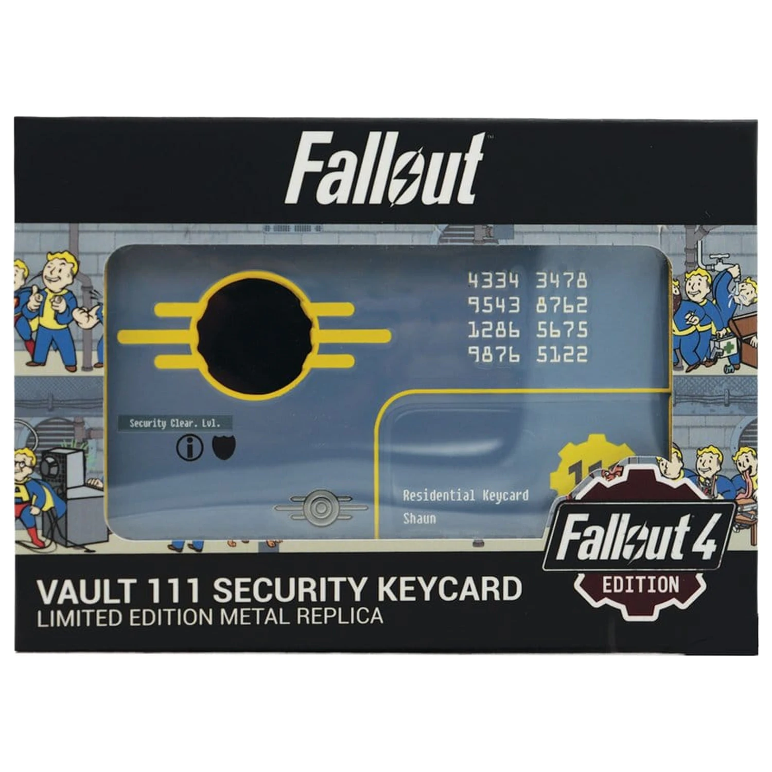 Fallout replika bezpečnostní klíčové karty Vault 111 limitovaná edice 11 cm fotografii produktu