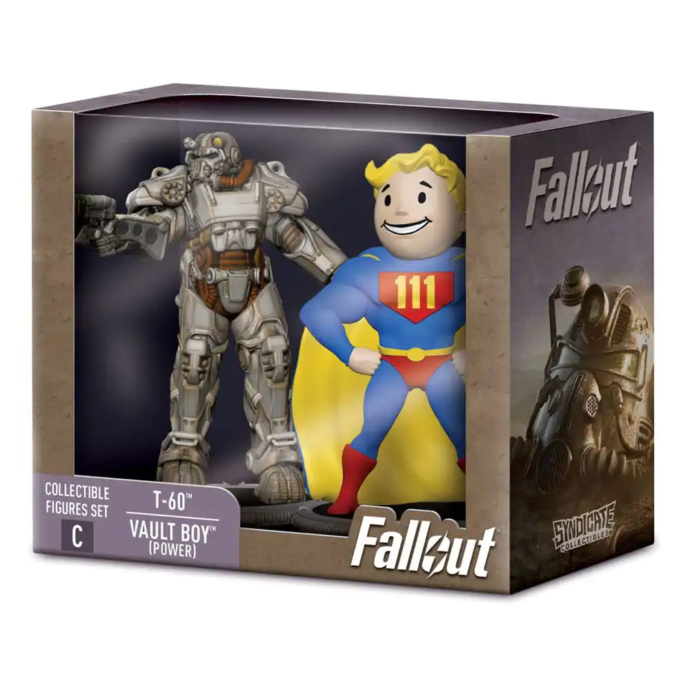 Fallout Mini Figurky 2-Pack Set C T-60 & Vault Boy (Power) 7 cm fotografii produktu