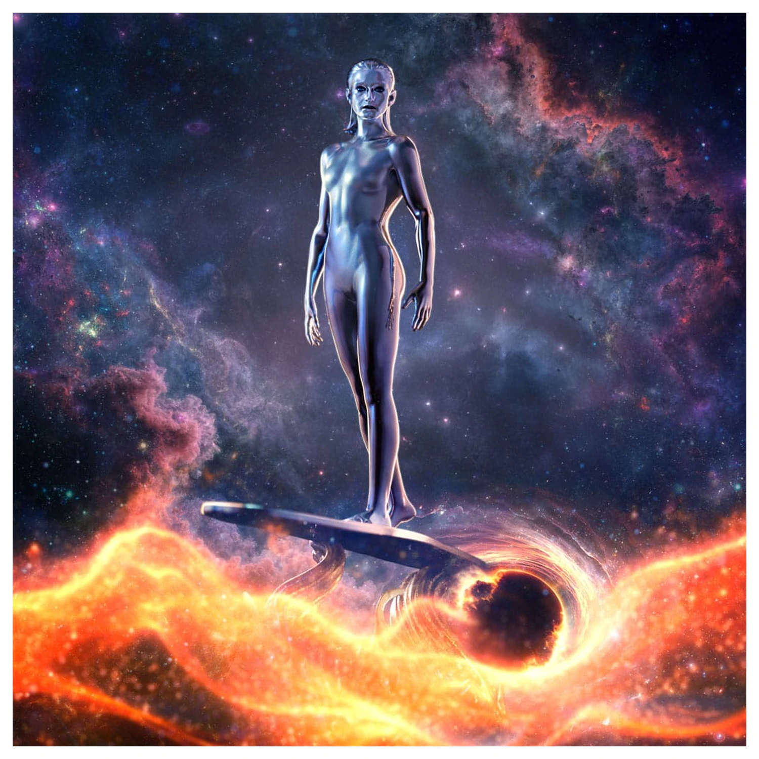 Fantastic Four Art Scale socha 1/10 Silver Surfer 27 cm fotografii produktu