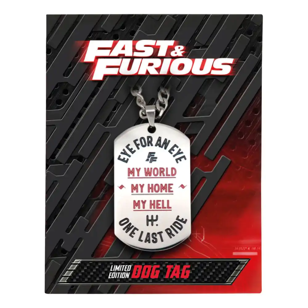 Fast & Furious psí známky s kuličkovým řetízkem fotografii produktu