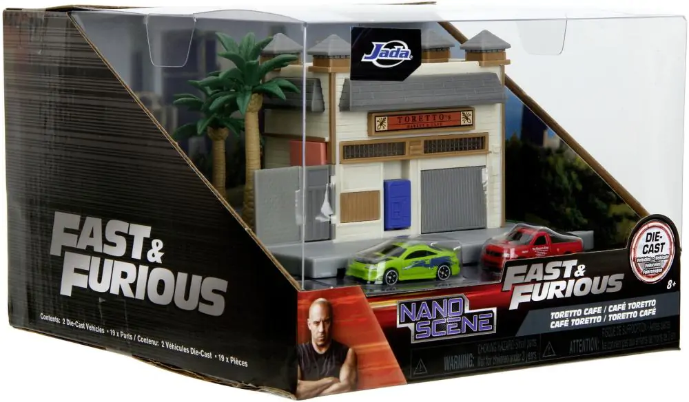 Fast & Furious Nano Metalfigs Nano Scene Toretto´s Café - kovové figurky, nano scéna fotografii produktu