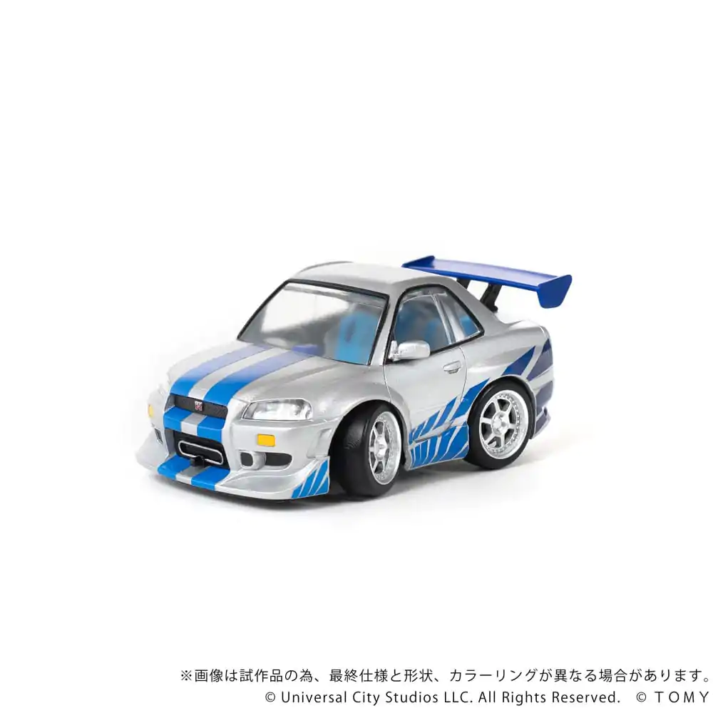Fast & Furious Q-Village Vozidlo s minifigurkou Nissan Skyline GT-R (R34) 9 cm fotografii produktu