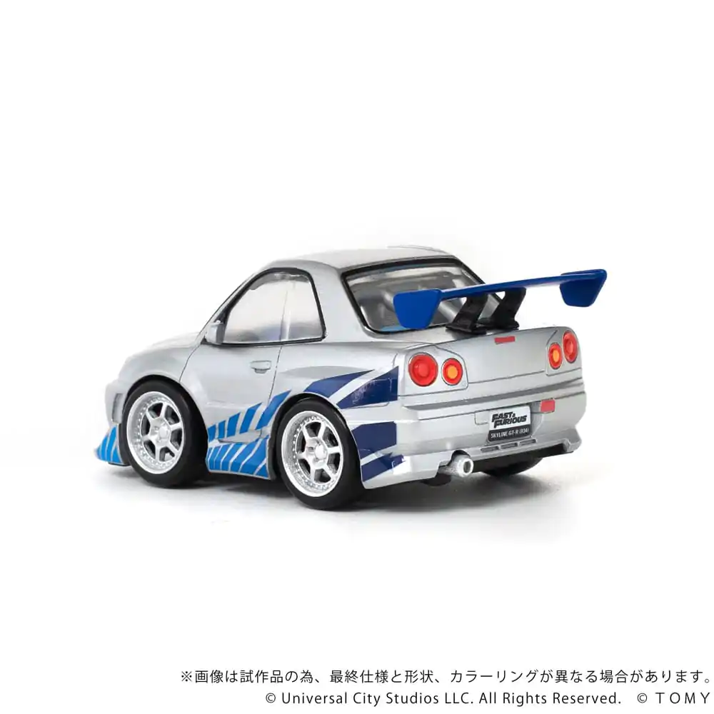 Fast & Furious Q-Village Vozidlo s minifigurkou Nissan Skyline GT-R (R34) 9 cm fotografii produktu