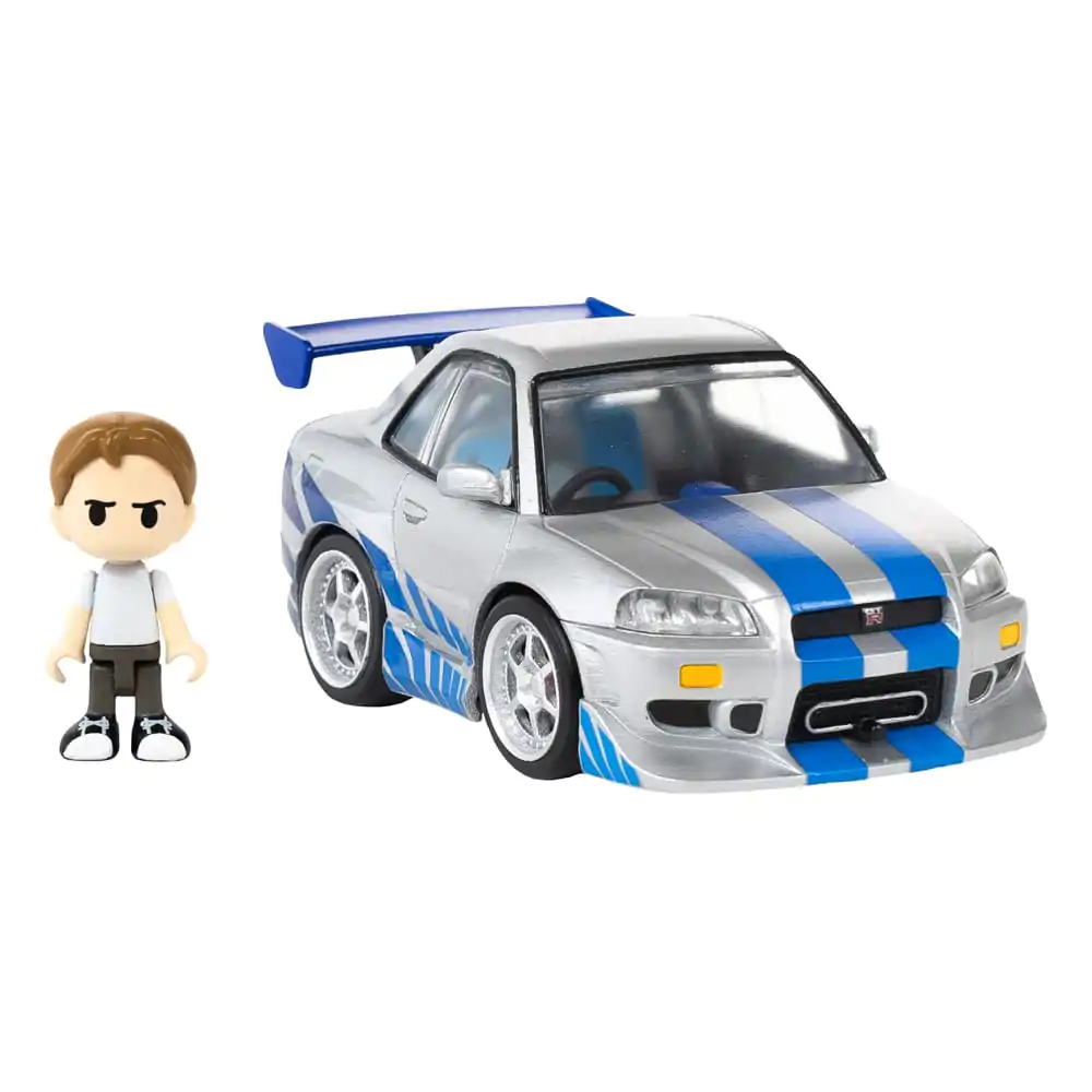 Fast & Furious Q-Village Vozidlo s minifigurkou Nissan Skyline GT-R (R34) 9 cm fotografii produktu