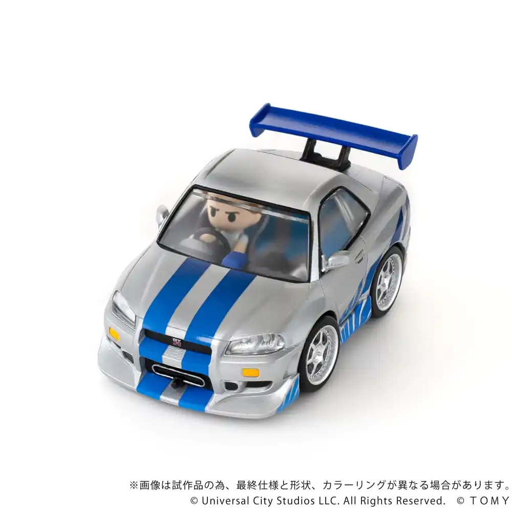 Fast & Furious Q-Village Vozidlo s minifigurkou Nissan Skyline GT-R (R34) 9 cm fotografii produktu