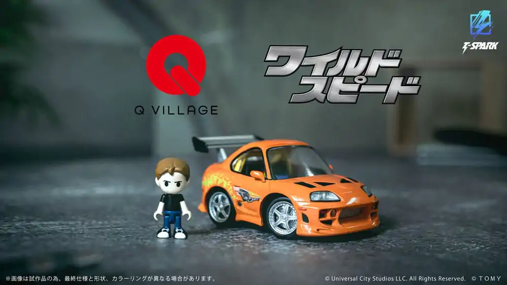 Fast & Furious Q-Village Vozidlo s mini-figurkou Toyota Supra JZA80 9 cm fotografii produktu