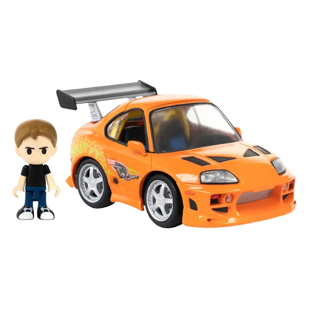 Fast & Furious Q-Village Vozidlo s mini-figurkou Toyota Supra JZA80 9 cm fotografii produktu