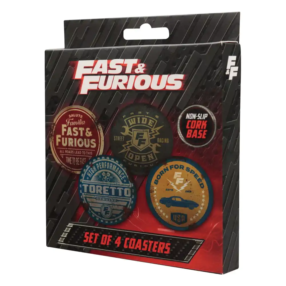 Fast & Furious podtácky sada 4 kusů Vintage Style fotografii produktu