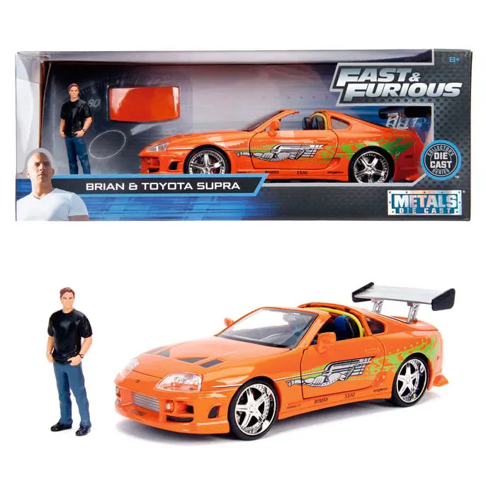 Fast and Furious Toyota Supra auto + figurka Briana set fotografii produktu