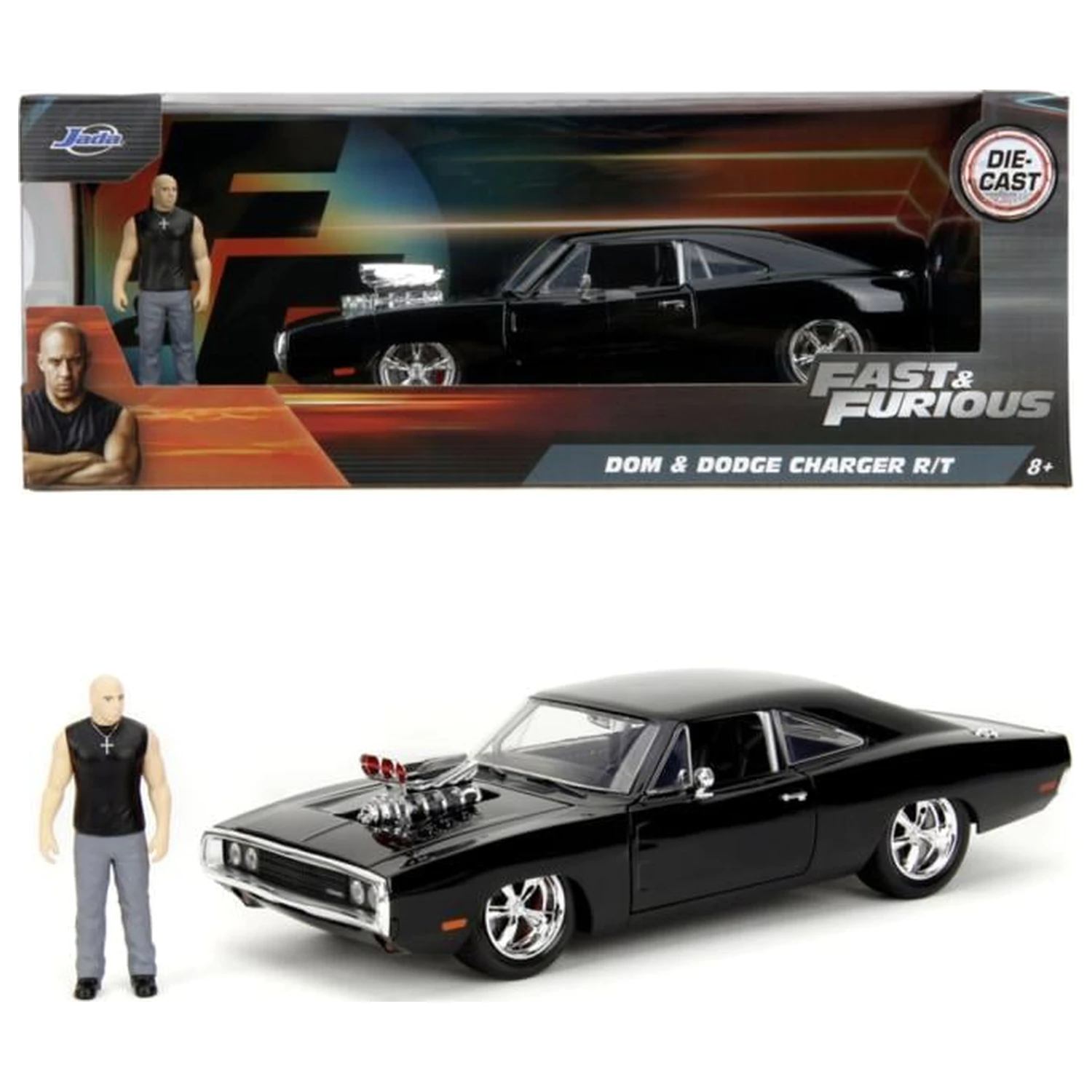 Fast & Furious 1970 Dodge Charger + figurka 1:24 fotografii produktu