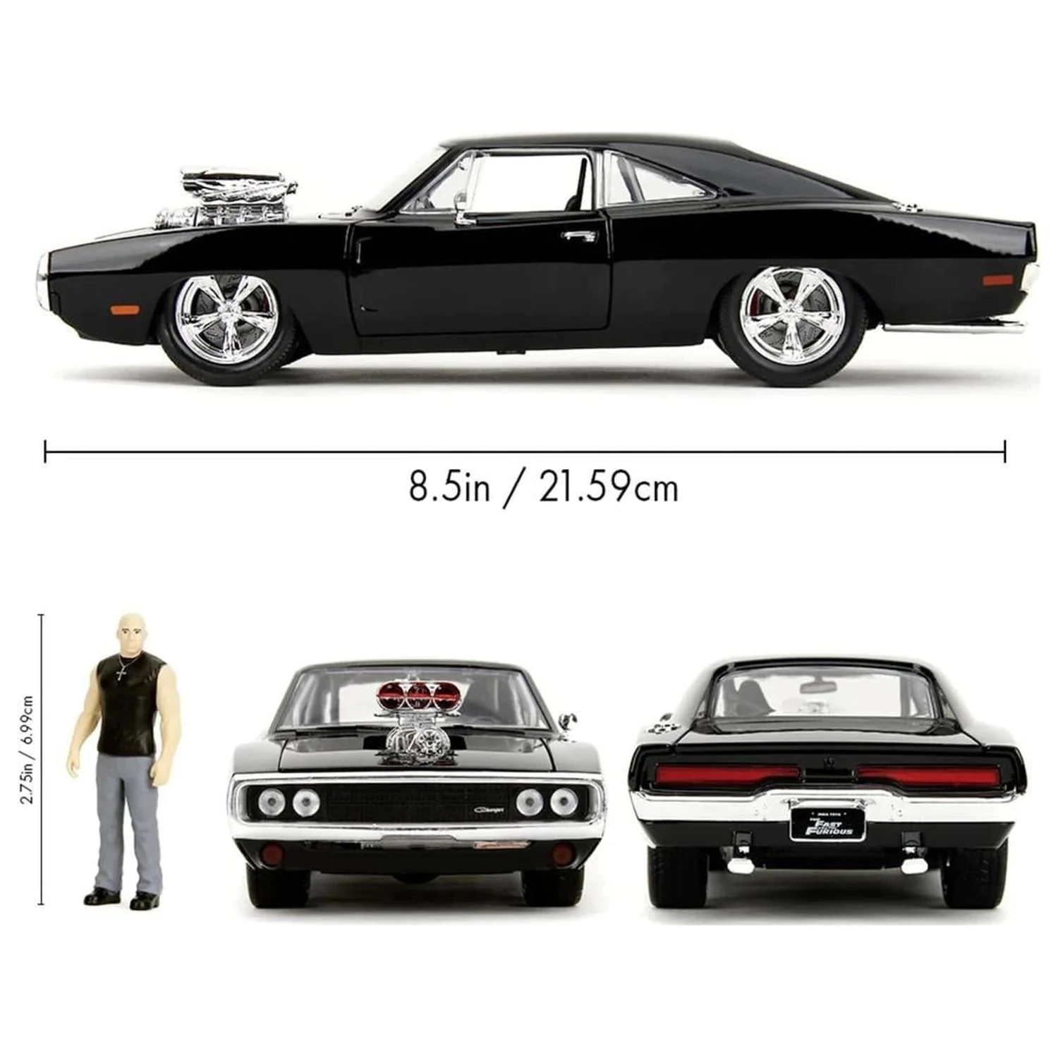 Fast & Furious 1970 Dodge Charger + figurka 1:24 fotografii produktu