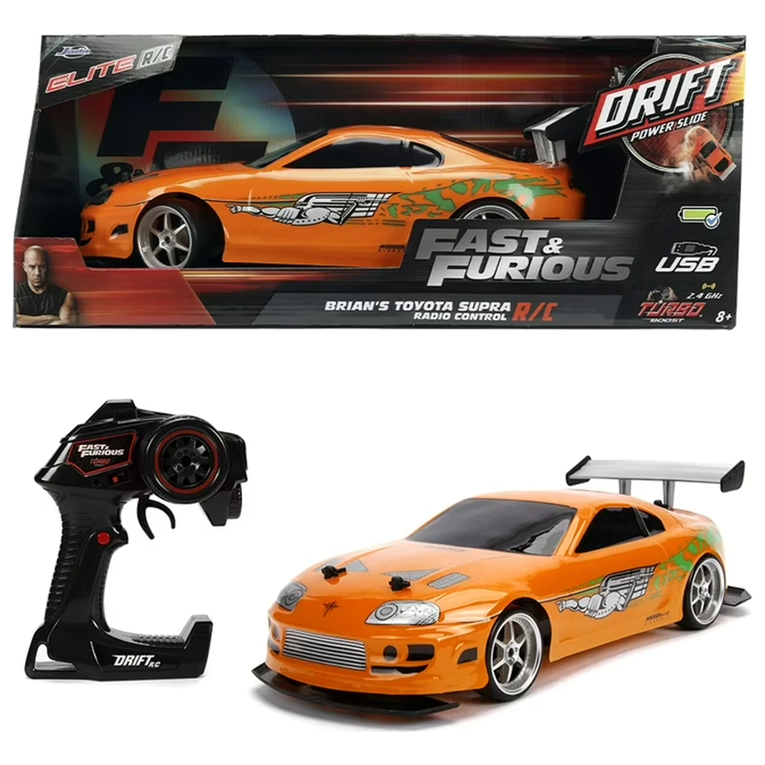 Fast & Furious 1995 Toyota Supra RC 1:24 rádiové ovládání fotografii produktu