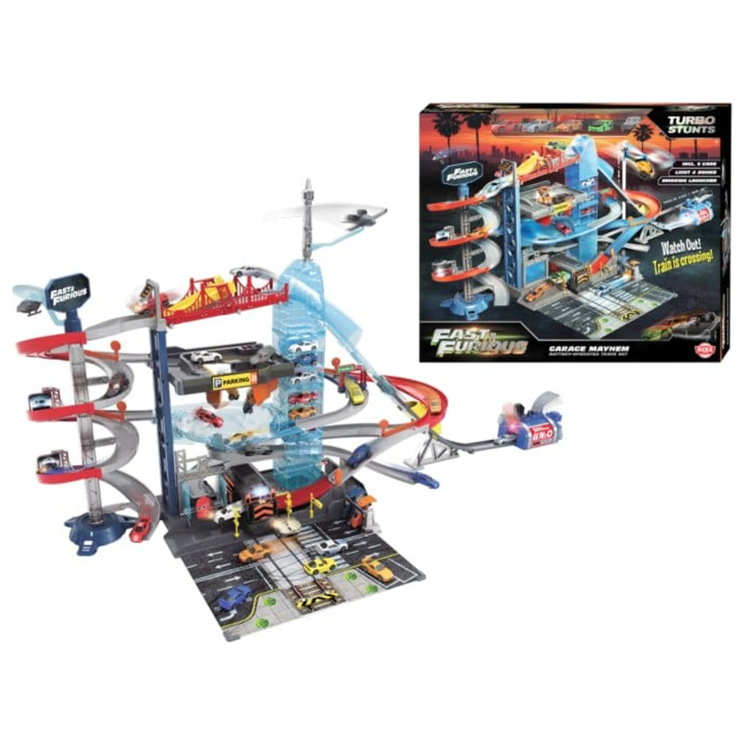 Fast & Furious Hrací sada Garáž Mayhem 75 cm fotografii produktu
