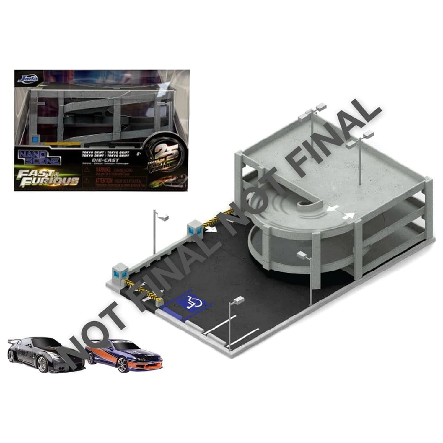 Fast & Furious Nano Scéna Diorama Tokyo Drift Garáž fotografii produktu