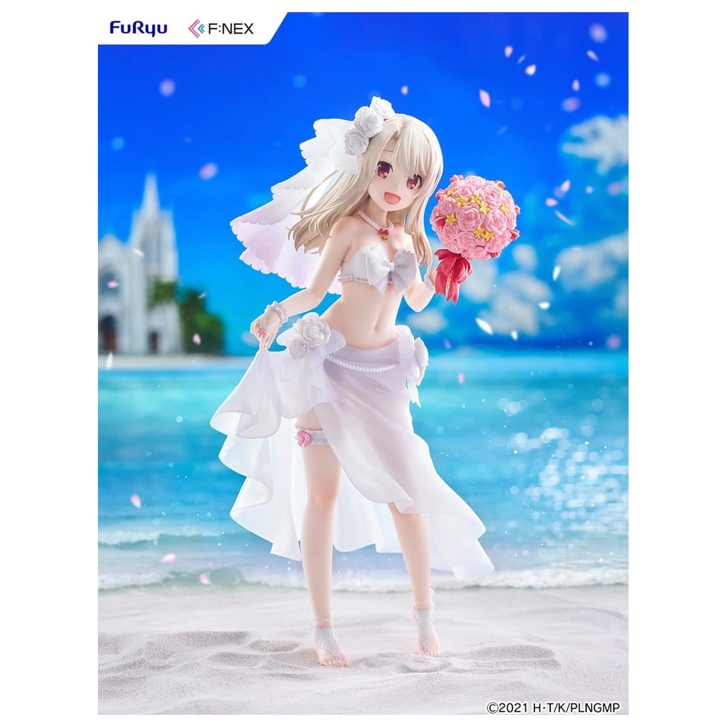 Fate/kaleid liner Prisma Illya: Licht - The Nameless Girl F:NEX PVC Figurka 1/7 Illyasviel von Einzbern Wedding Swimsuit Ver. 21 cm fotografii produktu