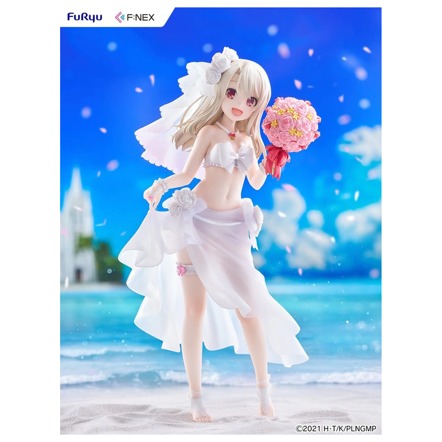 Fate/kaleid liner Prisma Illya: Licht - The Nameless Girl F:NEX PVC Figurka 1/7 Illyasviel von Einzbern Wedding Swimsuit Ver. 21 cm fotografii produktu
