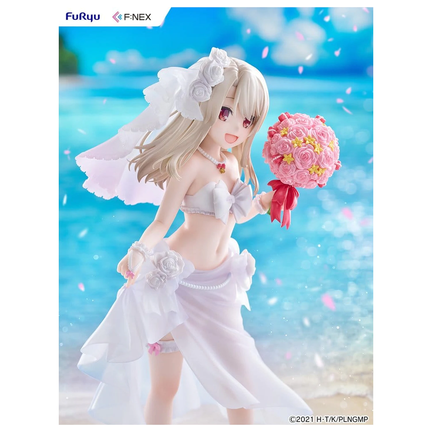 Fate/kaleid liner Prisma Illya: Licht - The Nameless Girl F:NEX PVC Figurka 1/7 Illyasviel von Einzbern Wedding Swimsuit Ver. 21 cm fotografii produktu
