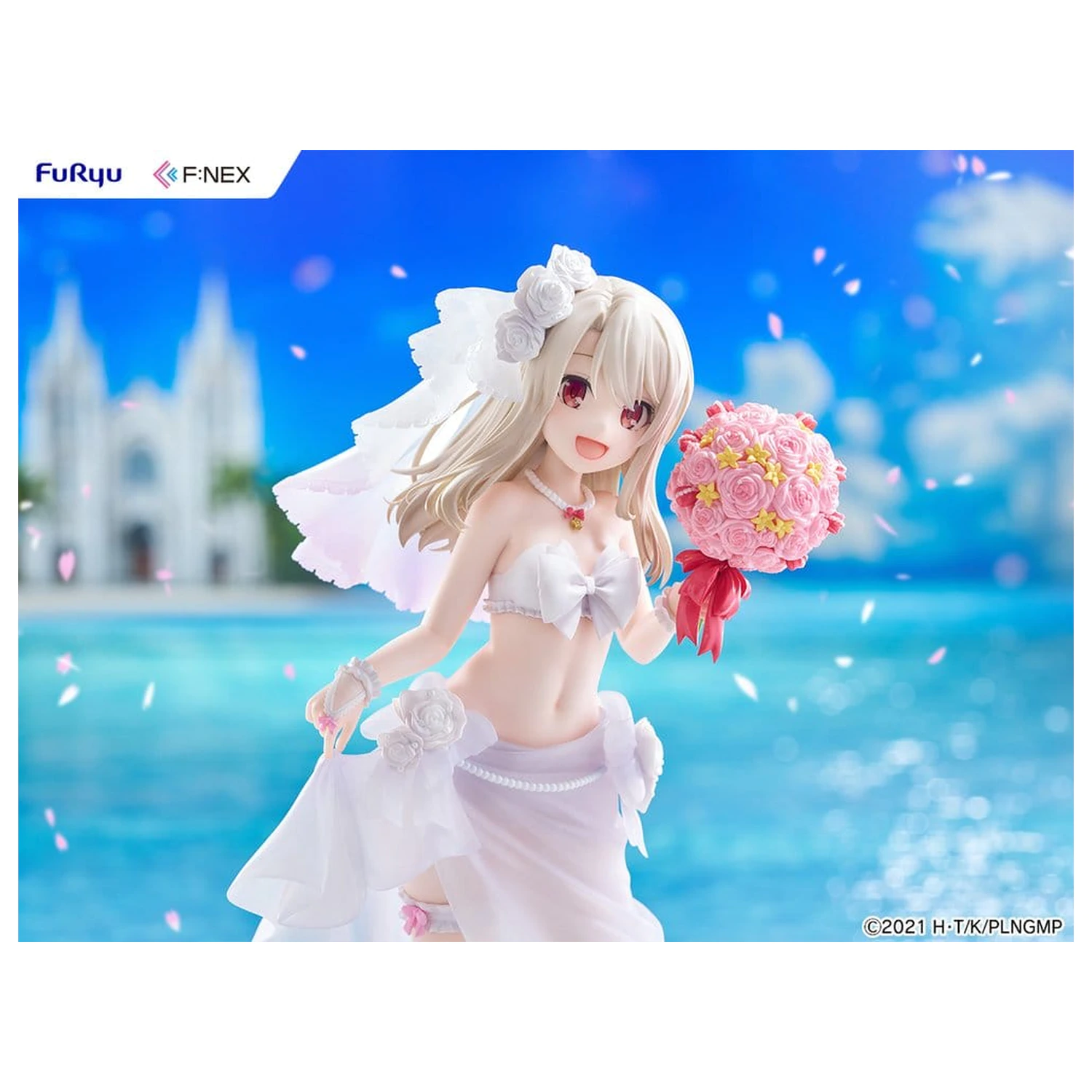 Fate/kaleid liner Prisma Illya: Licht - The Nameless Girl F:NEX PVC Figurka 1/7 Illyasviel von Einzbern Wedding Swimsuit Ver. 21 cm fotografii produktu