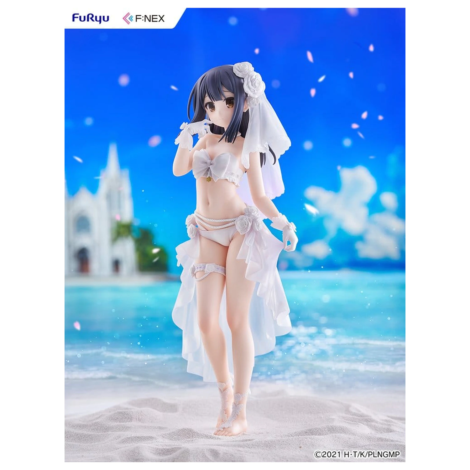 Fate/kaleid liner Prisma Illya: Licht - The Nameless Girl F:NEX PVC Figurka 1/7 Miyu Edelfelt Wedding Swimsuit Ver. 21 cm fotografii produktu