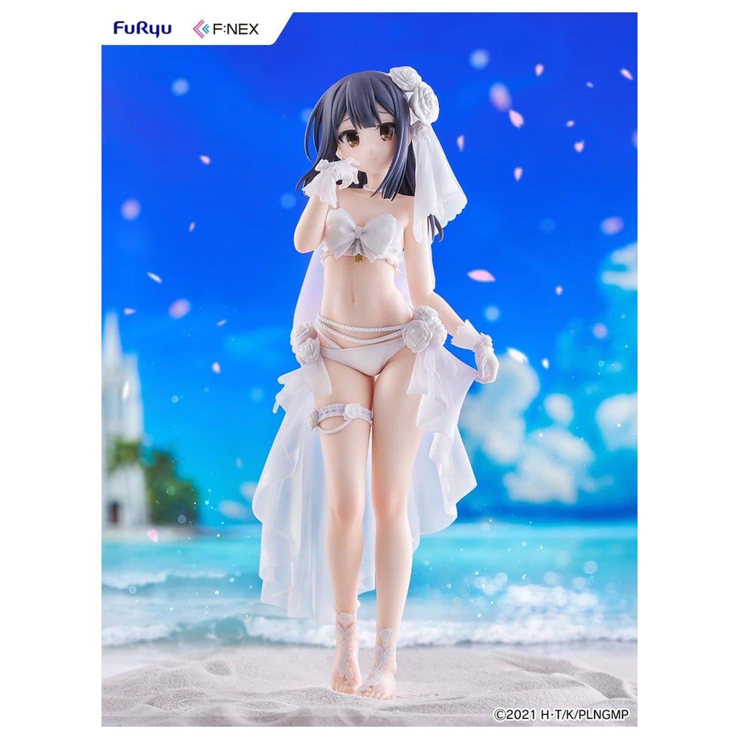 Fate/kaleid liner Prisma Illya: Licht - The Nameless Girl F:NEX PVC Figurka 1/7 Miyu Edelfelt Wedding Swimsuit Ver. 21 cm fotografii produktu