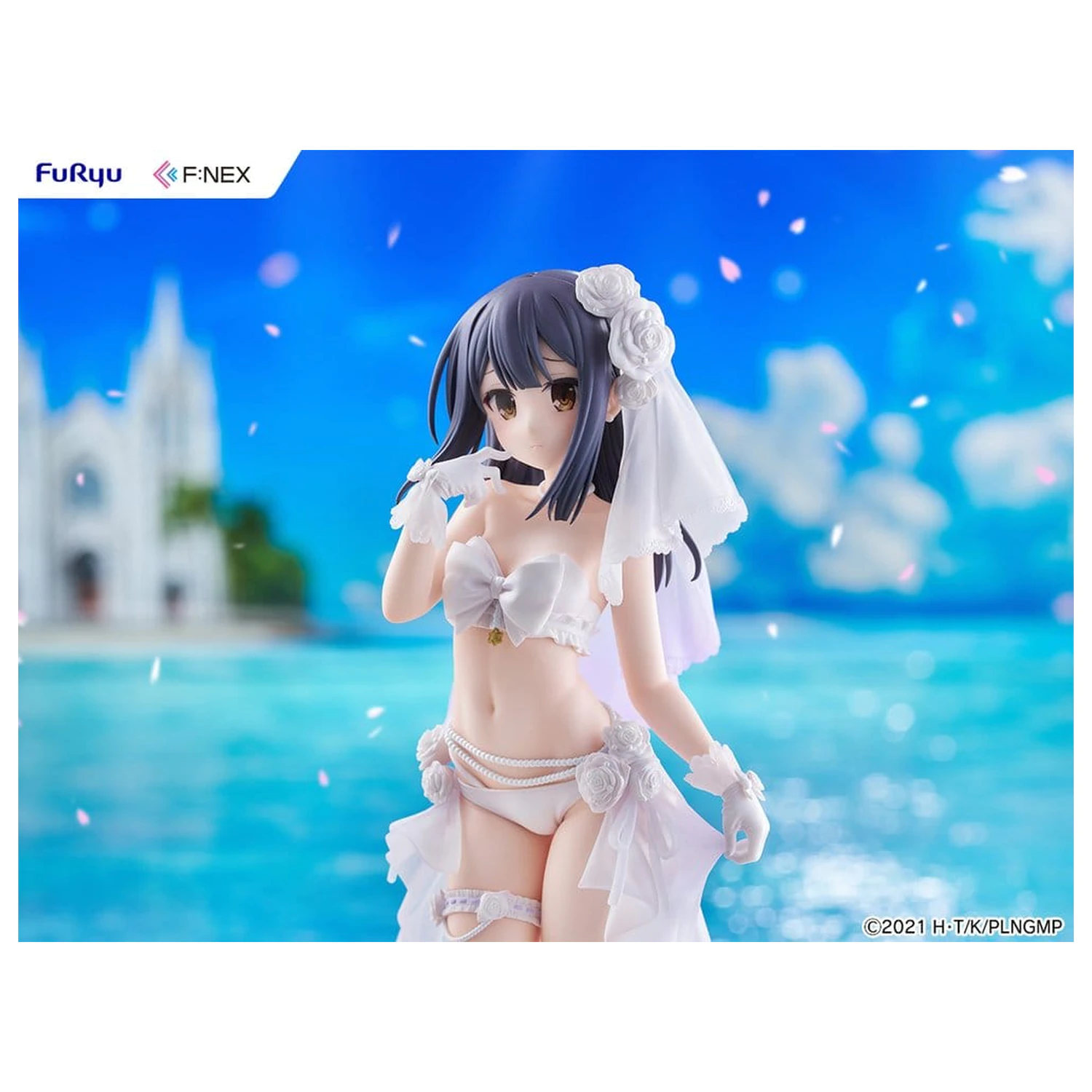Fate/kaleid liner Prisma Illya: Licht - The Nameless Girl F:NEX PVC Figurka 1/7 Miyu Edelfelt Wedding Swimsuit Ver. 21 cm fotografii produktu