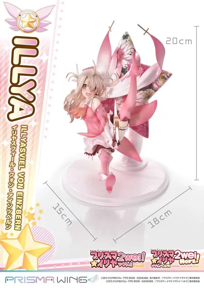 Fate Prisma Wing PVC soška 1/7 Illyasviel von Einzbern Bonus verze 20 cm fotografii produktu