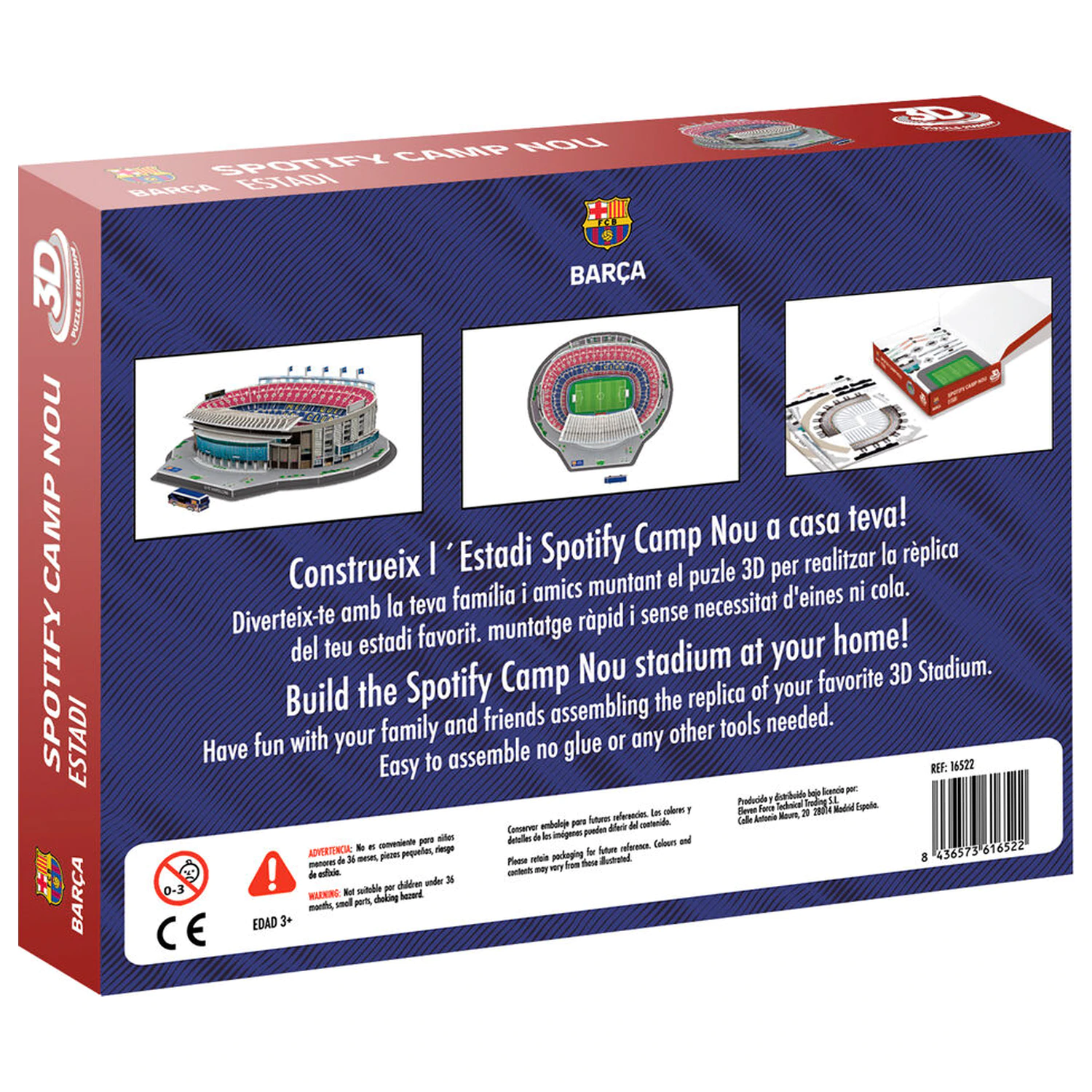 FC Barcelona Camp Nou Stadium 3D puzzle 98 dílků fotografii produktu