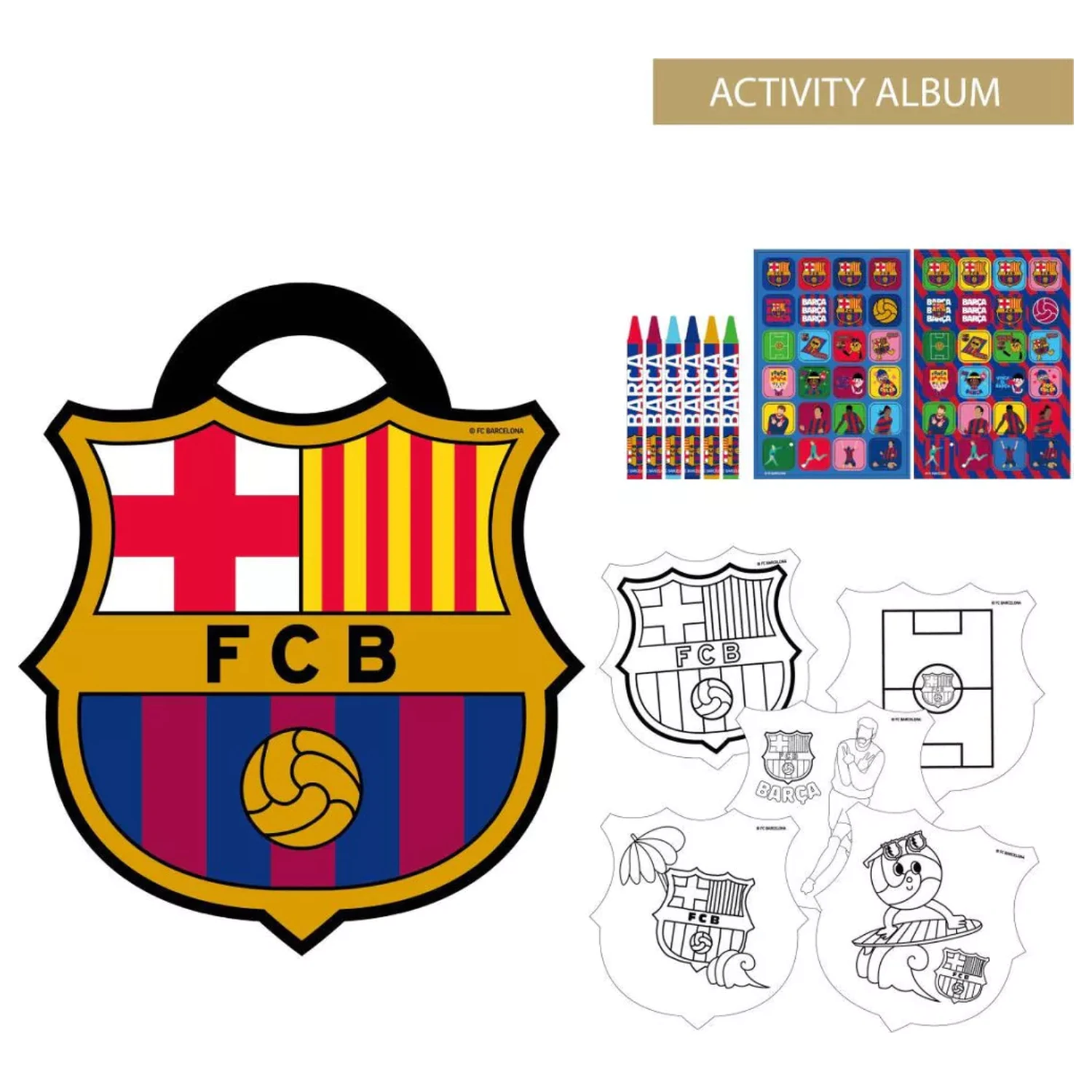 FC Barcelona Crest omalovánky a aktivity set fotografii produktu
