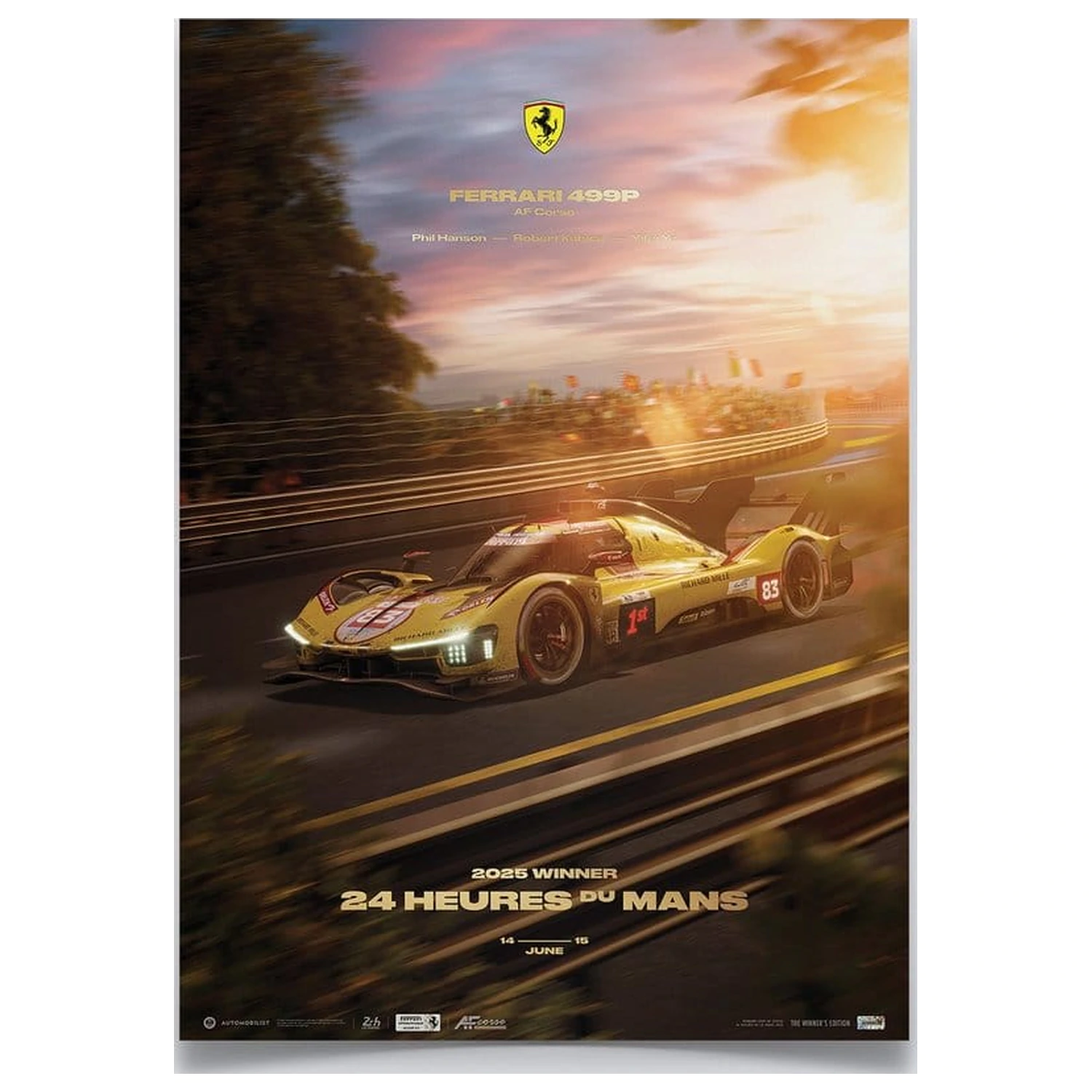 Ferrari AF Corse Puzzle 499P 24 Heures du Mans 2025 Vítěz (1000 kusů) 48 x 68 cm fotografii produktu