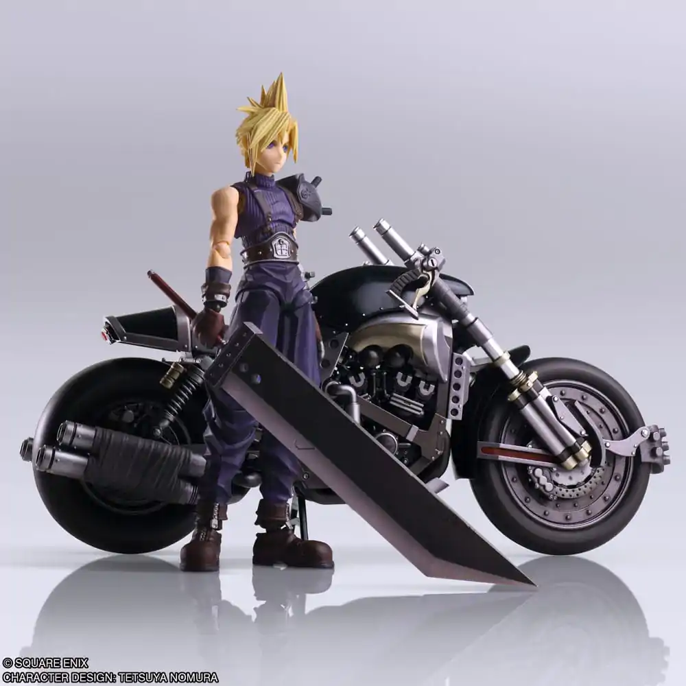 Final Fantasy VII Bring Arts akční figurka a vozidlo Cloud Strife & Hardy-Daytona 15 cm fotografii produktu