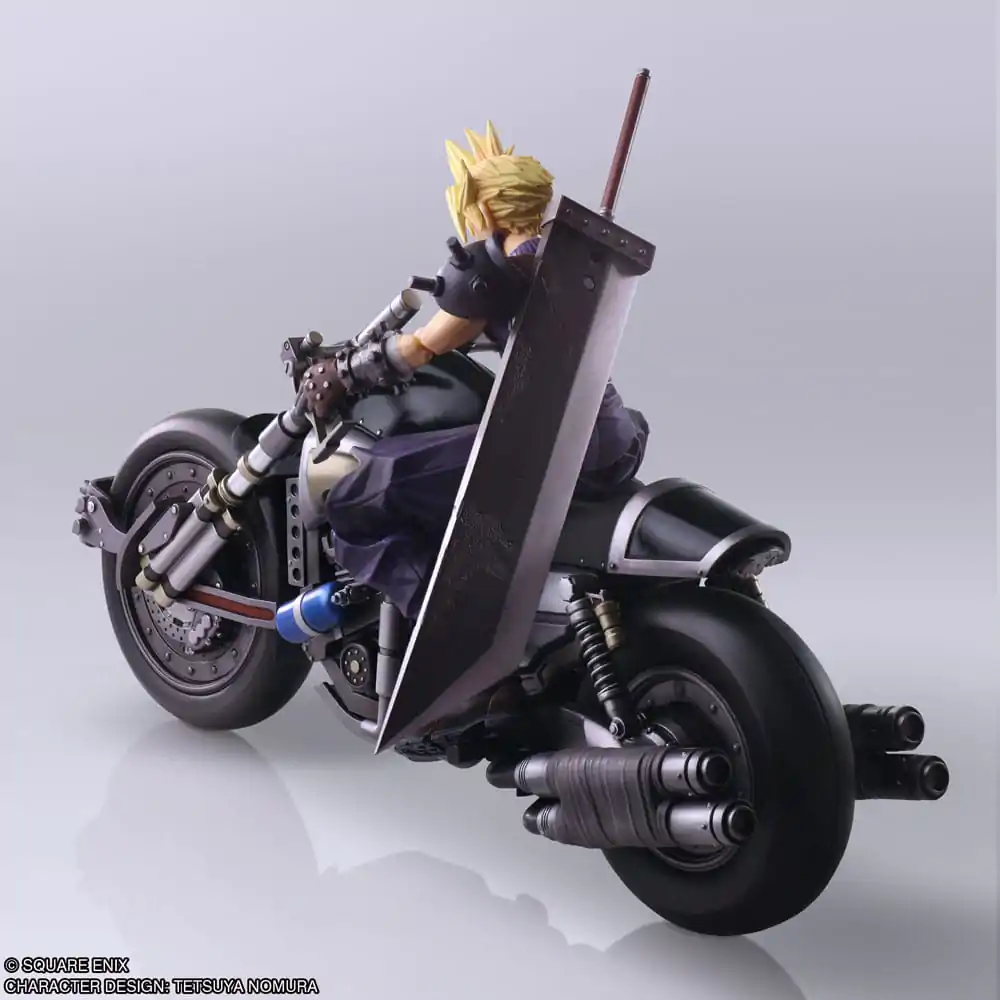 Final Fantasy VII Bring Arts akční figurka a vozidlo Cloud Strife & Hardy-Daytona 15 cm fotografii produktu