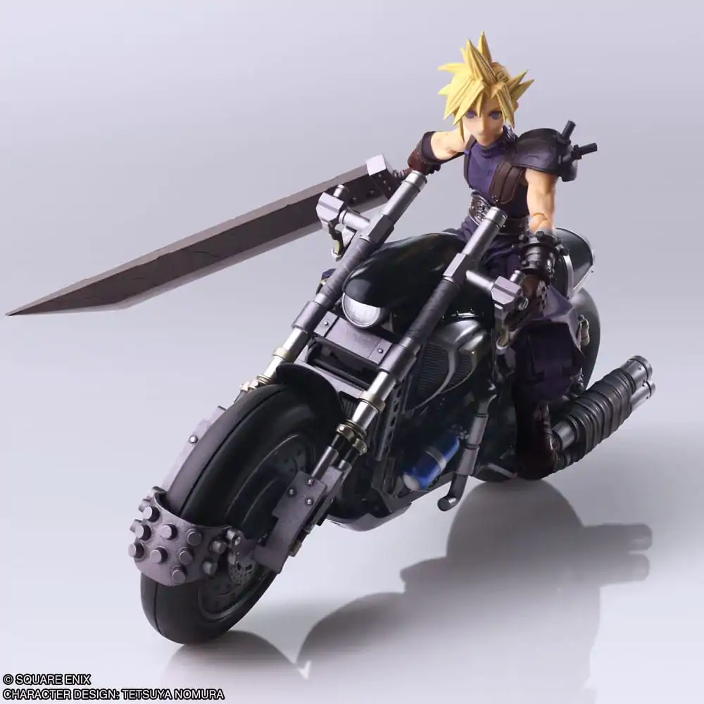 Final Fantasy VII Bring Arts akční figurka a vozidlo Cloud Strife & Hardy-Daytona 15 cm fotografii produktu