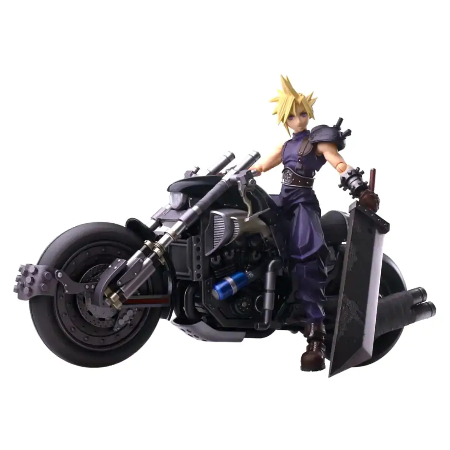 Final Fantasy VII Bring Arts akční figurka a vozidlo Cloud Strife & Hardy-Daytona 15 cm fotografii produktu
