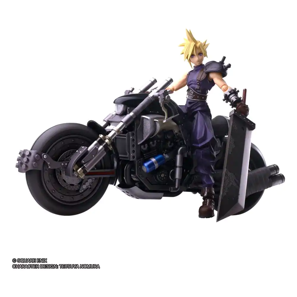 Final Fantasy VII Bring Arts akční figurka a vozidlo Cloud Strife & Hardy-Daytona 15 cm fotografii produktu