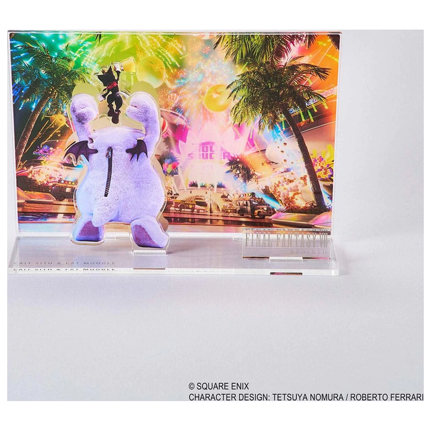 Final Fantasy VII Rebirth akrylové diorama Cait Sith & Fat Moogle Key Art fotografii produktu