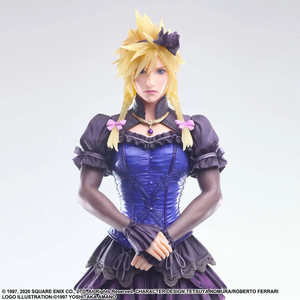 Final Fantasy VII Remake Static Arts Gallery soška Cloud Strife Dress Ver. 28 cm fotografii produktu