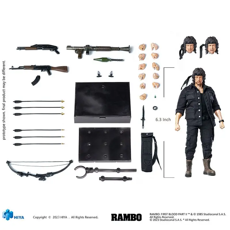 First Blood II Exquisite Super Series akční figurka 1/12 First Blood II John Rambo 16 cm fotografii produktu